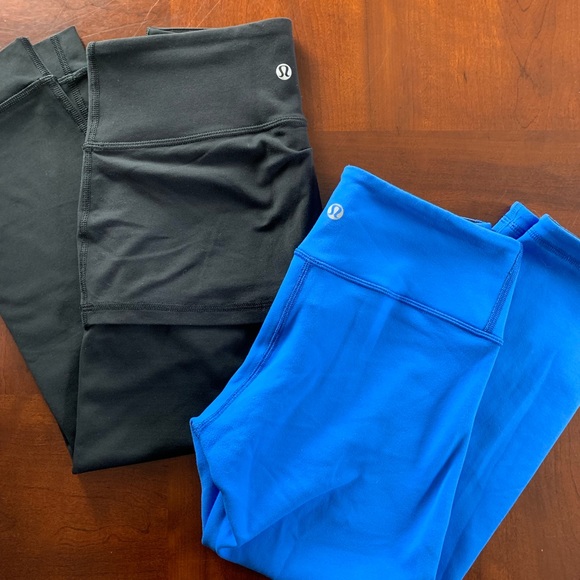 lululemon athletica Pants - SET OF 2 lululemon Crop Leggings Blue & Black 4s